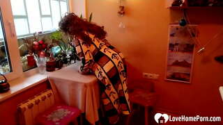 Ela estaba vestindo quente lencería e media, entón eu tiña que transar con ela duro