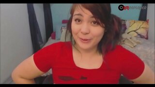 BBW Teen Camgirl Moans agus Masturbates